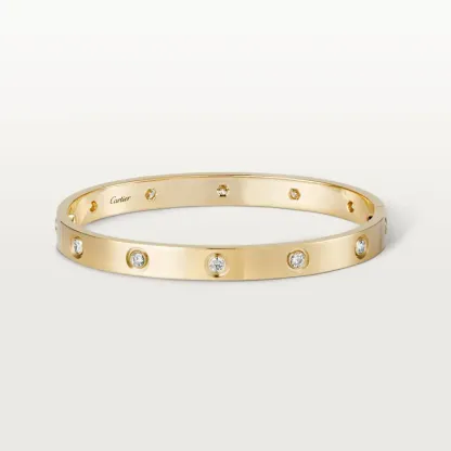 3‑Piece Carthttier Stack –Panthère, Yellow Gold, Diamonds