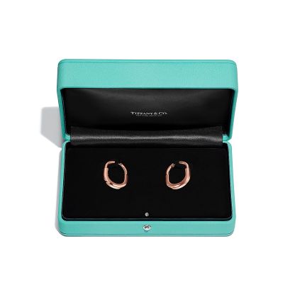 Lock Earrings in Rose Gold, Medium