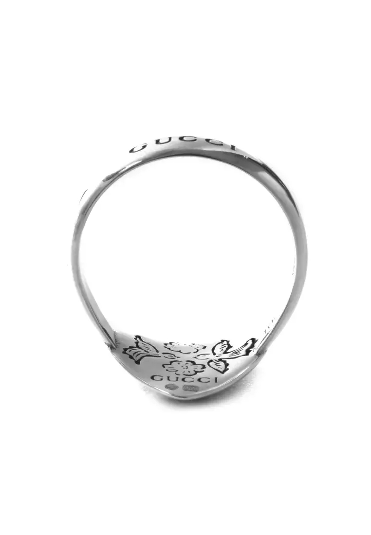 Blind For Love Heart Shape Sterling Silver Ring