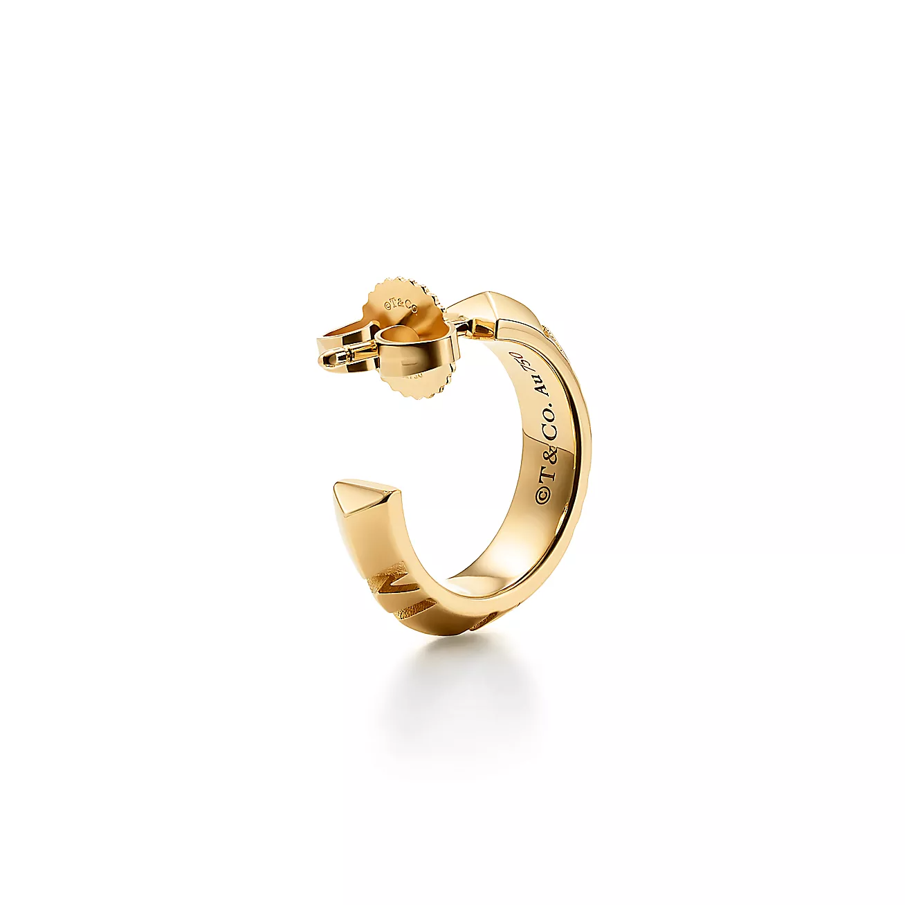 Atlas庐 X Hoop Earrings in Yellow Gold, Small