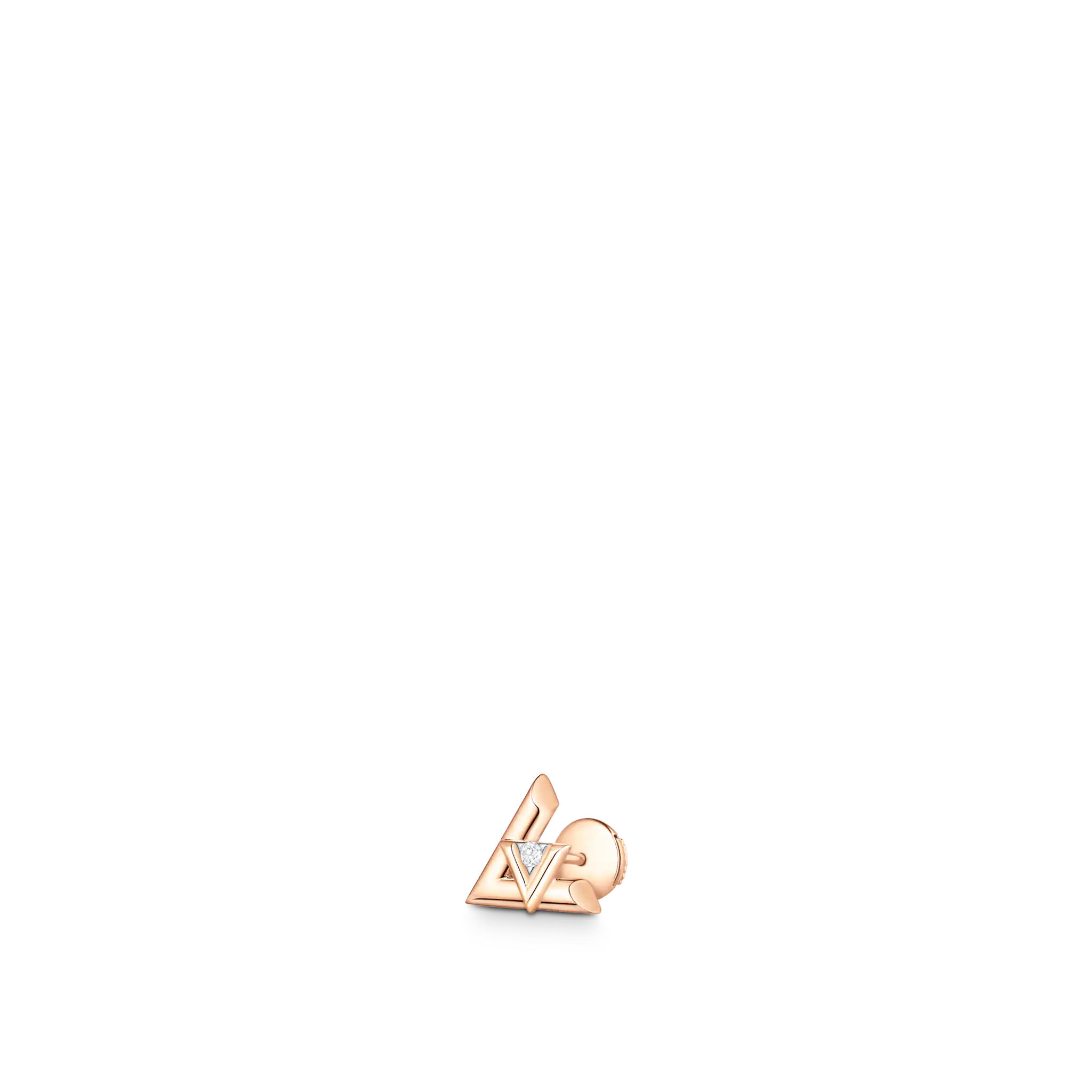 Volt One Stud, Pink Gold And Diamond - Per Unit