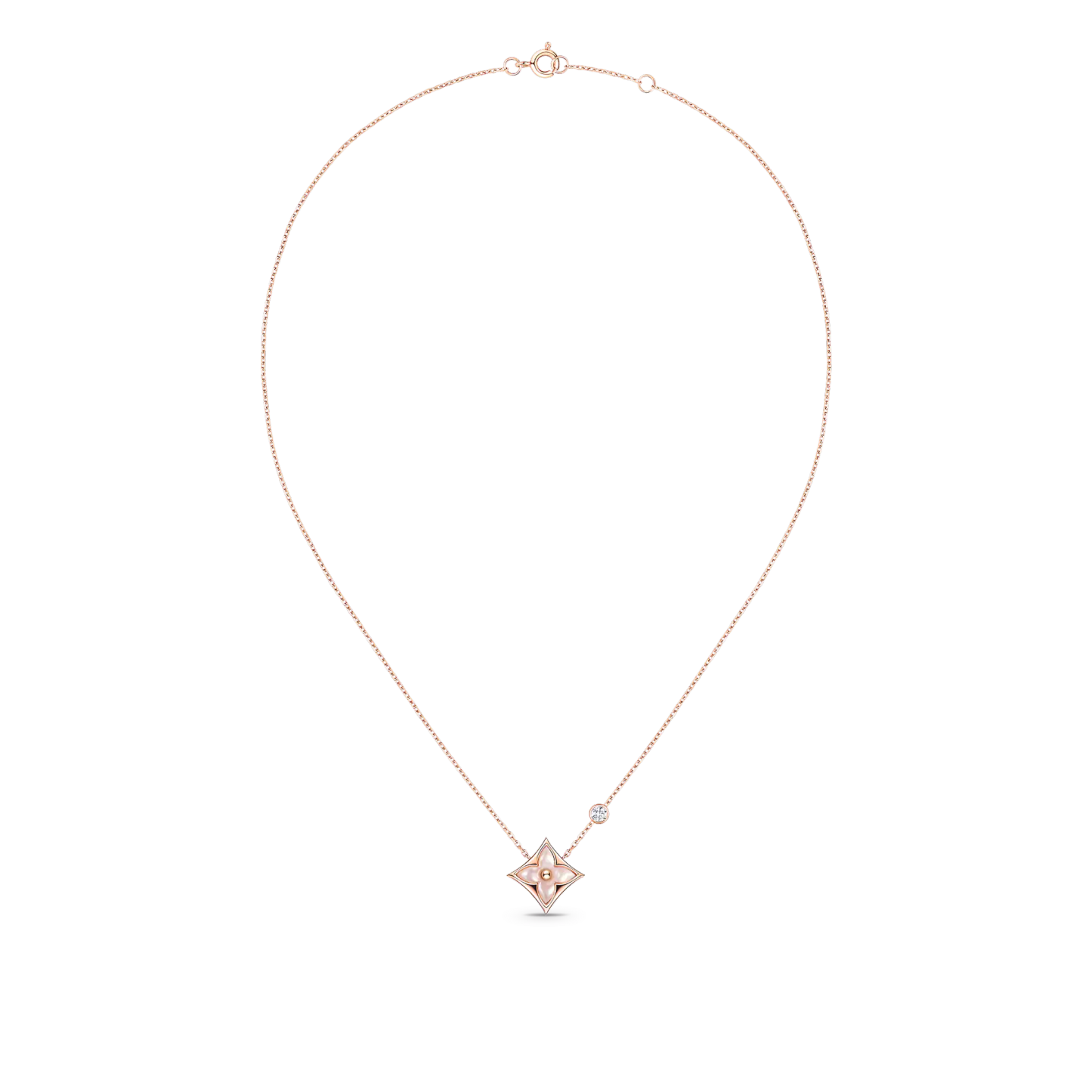 Color Blossom BB Star Pendant, Pink gold, Pink Mother-of-Pearl and diamond