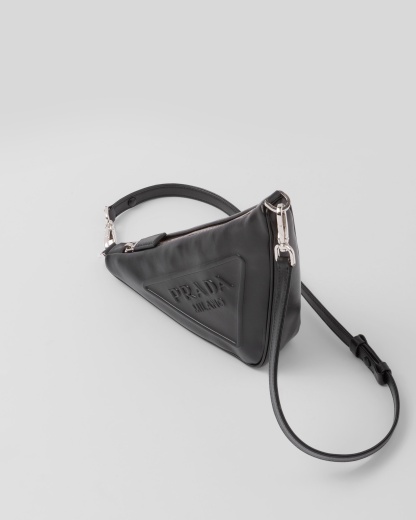 Triangle leather mini-bag