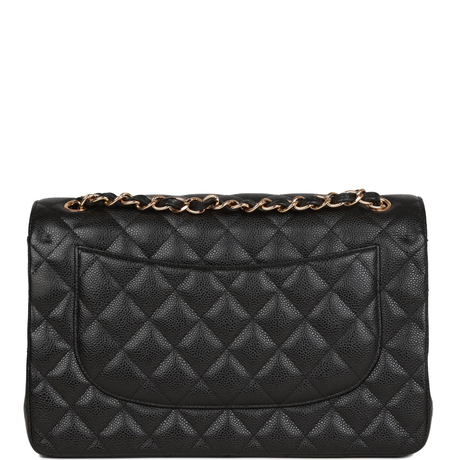 Jumbo Classic Double Flap Bag Black Caviar Gold Hardware