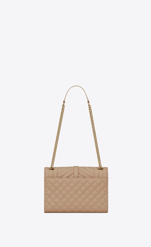 ENVELOPE MEDIUM IN QUILTED GRAIN DE POUDRE EMBOSSED LEATHER