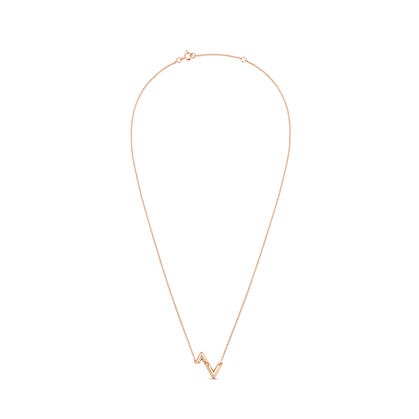 Volt Upside Down Pendant, Pink Gold