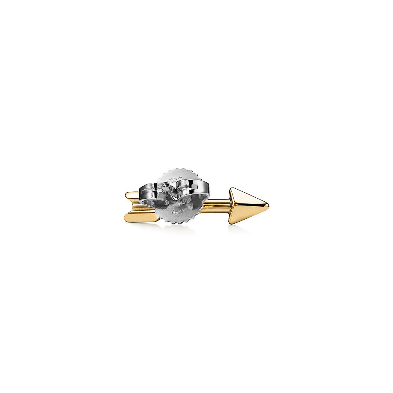 Return to 庐 Lovestruck Heart Tag and Arrow Earrings silver and gold