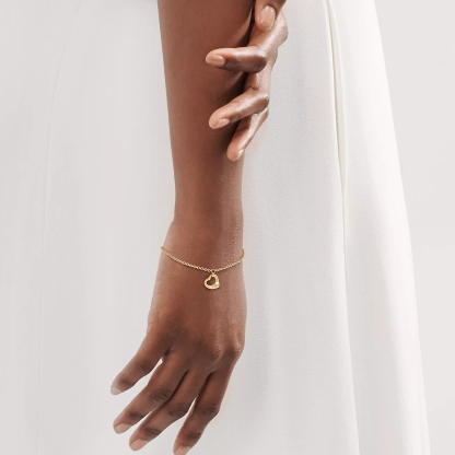 Elsa Peretti庐 Open Heart Bracelet in Yellow Gold, 11 mm