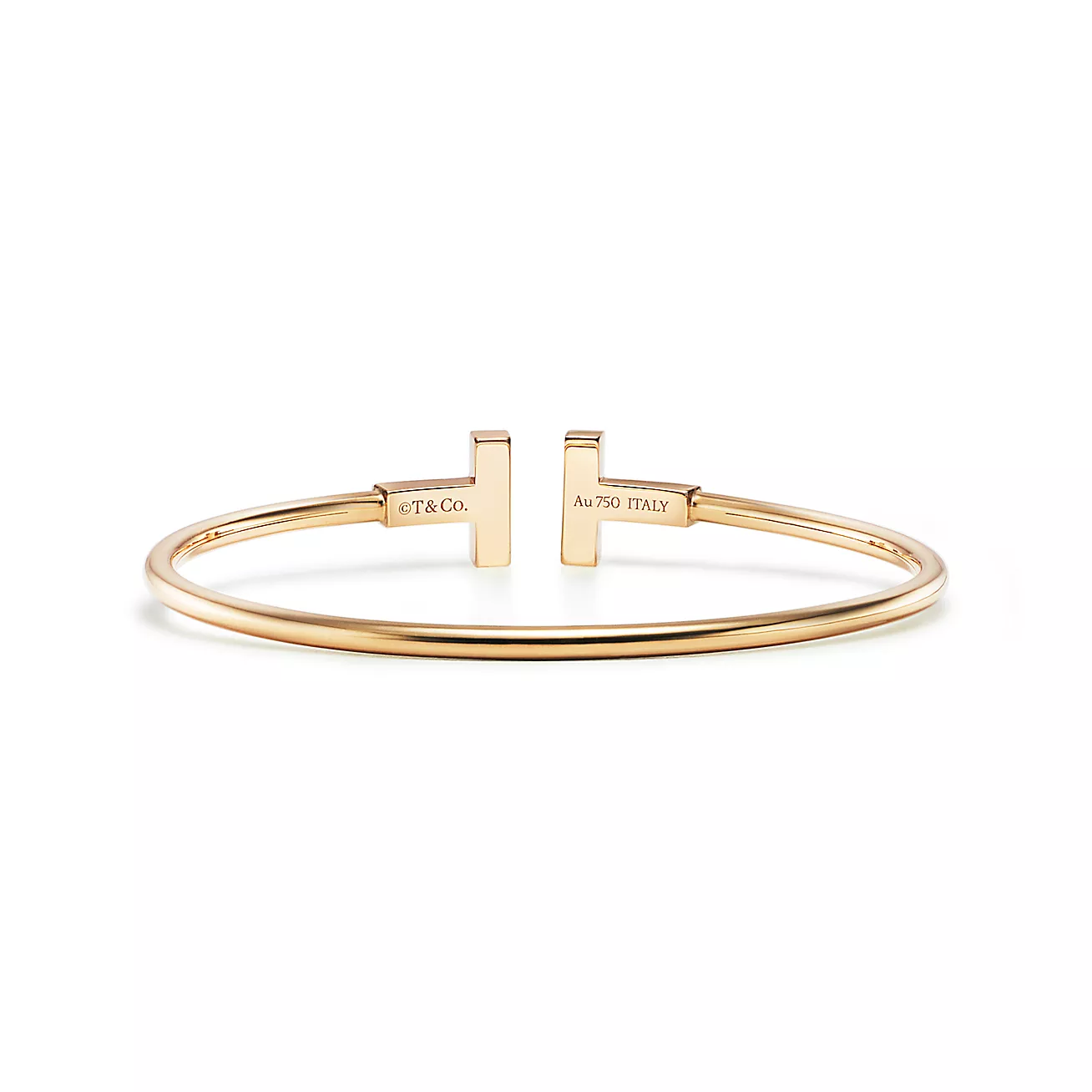 T Black Onyx Wire Bracelet in 18k Gold