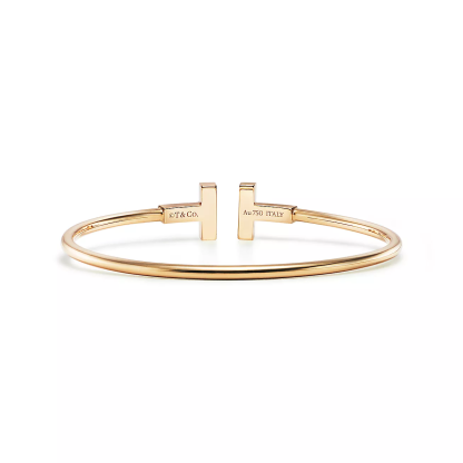 T Black Onyx Wire Bracelet in 18k Gold