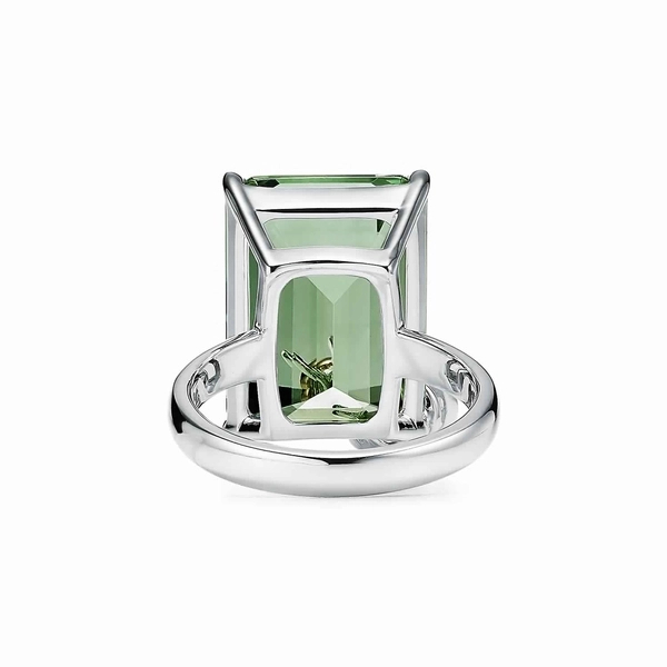 & Co. Green Quartz Ladybug Ring in Sterling Silver and 18k Rose Gold