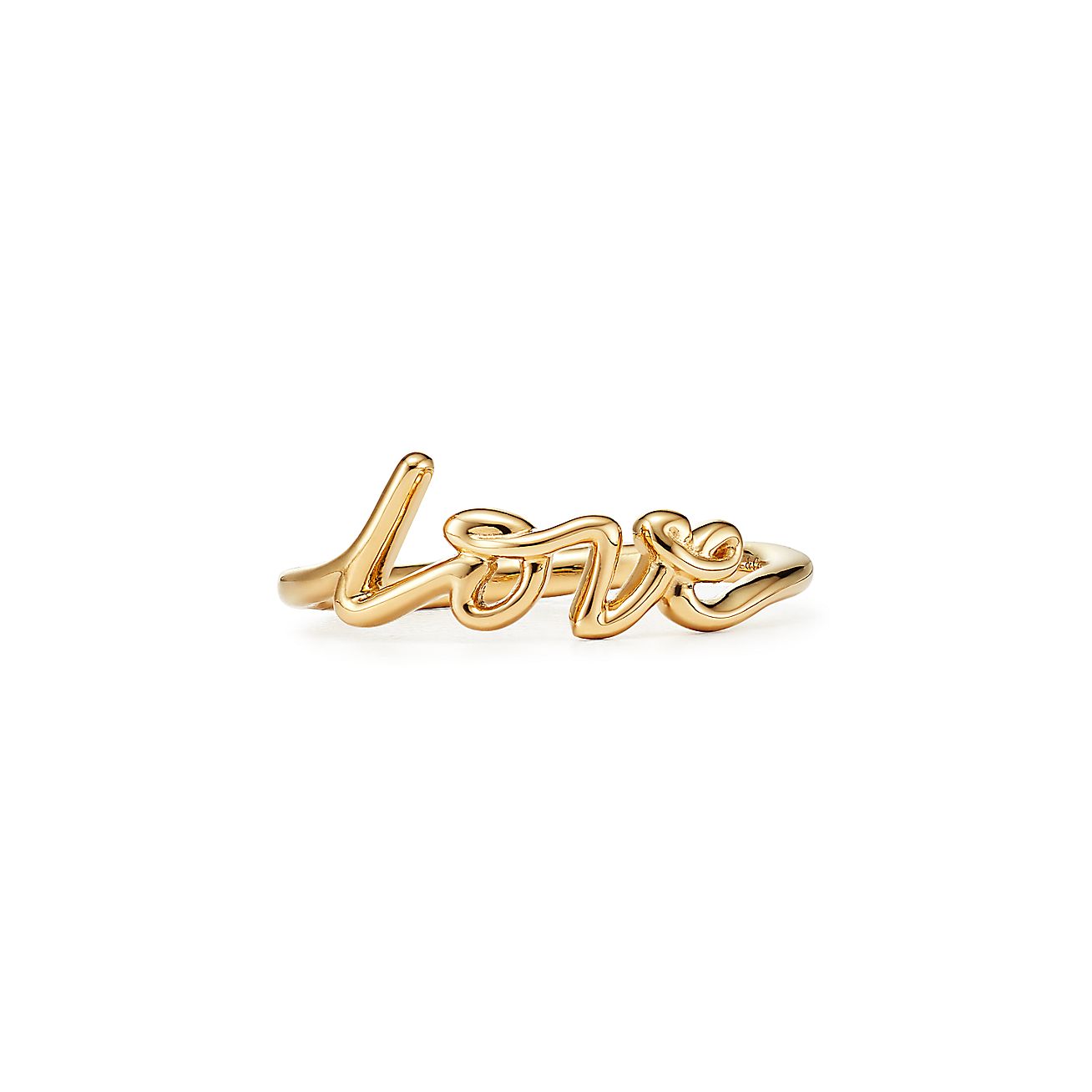 Paloma's Graffiti Love Ring in Yellow Gold, Mini