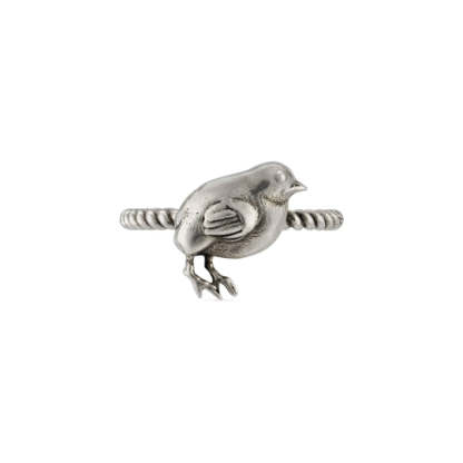 Chick Motif Ring in Silver