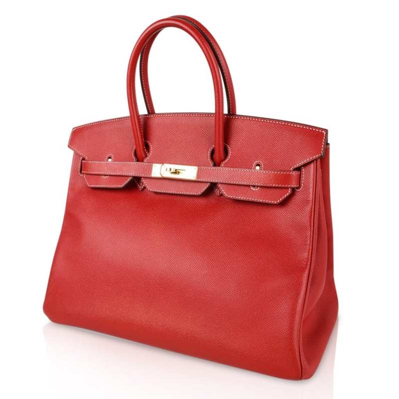 Birkin 35 Bag Rouge Casaque Candy Limited Edition Epsom Gold