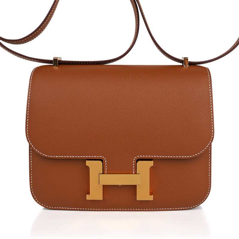 Constance 18 Mini Bag Gold w/ Gold Hardware Epsom Leather