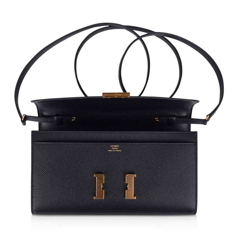 Constance Long To Go Wallet Black Epsom Gold Hardware