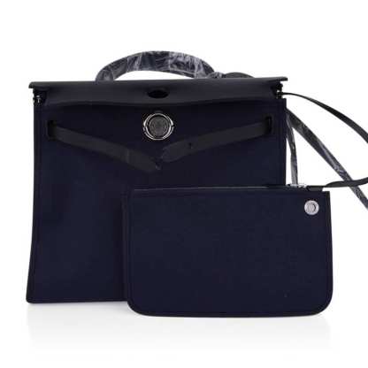 Herbag Zip Navy on Black 31 Militaire Canvas / Vache Hunter Leather