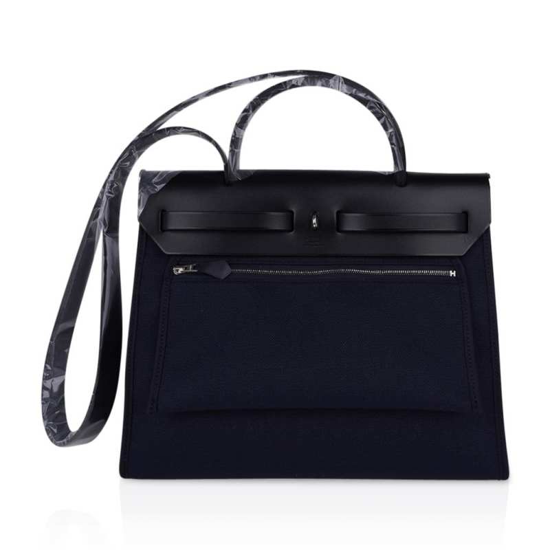 Herbag Zip Navy on Black 31 Militaire Canvas / Vache Hunter Leather