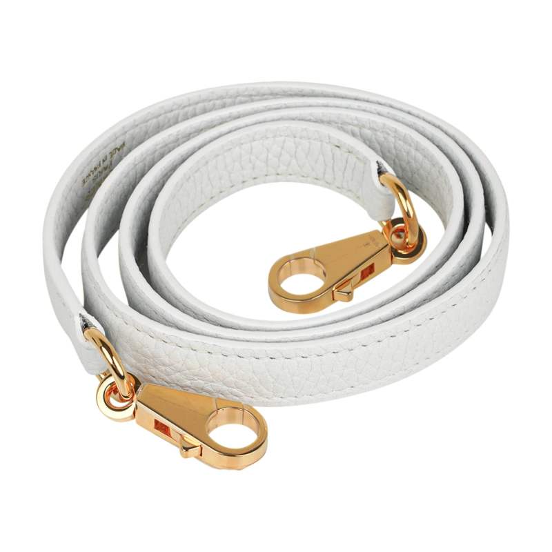 Kelly 28 Retourne Bag White Clemence Leather with Gold Hardware