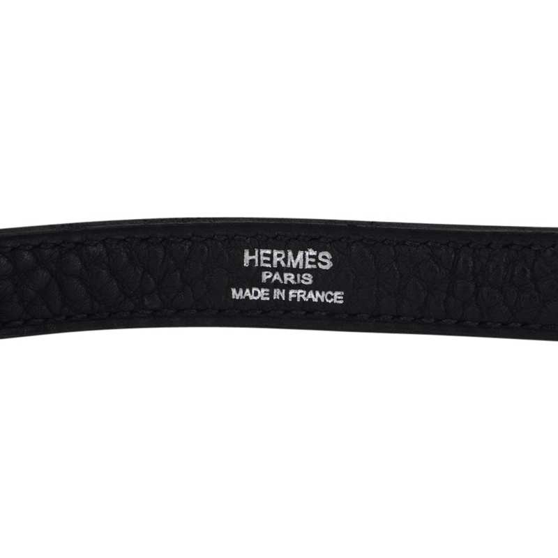 Kelly 32 Retourne Bag Black Togo Leather with Palladium Hardware