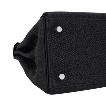 Kelly 32 Retourne Bag Black Togo Leather with Palladium Hardware