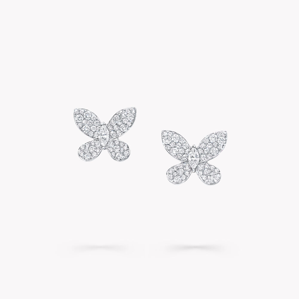 Pavé Butterfly Diamond Small Stud Earrings