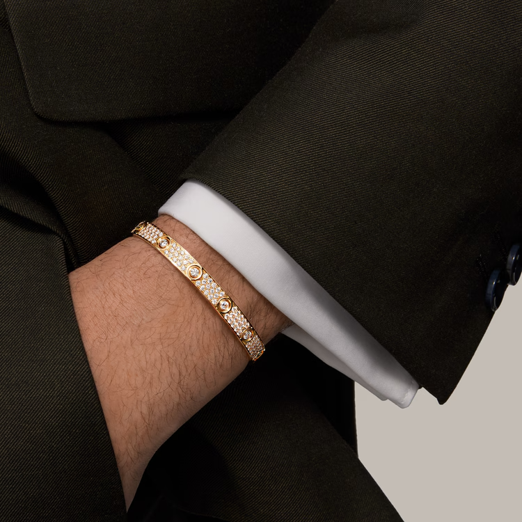 Love Bracelet, Classic Model, Paved, 10 Diamonds