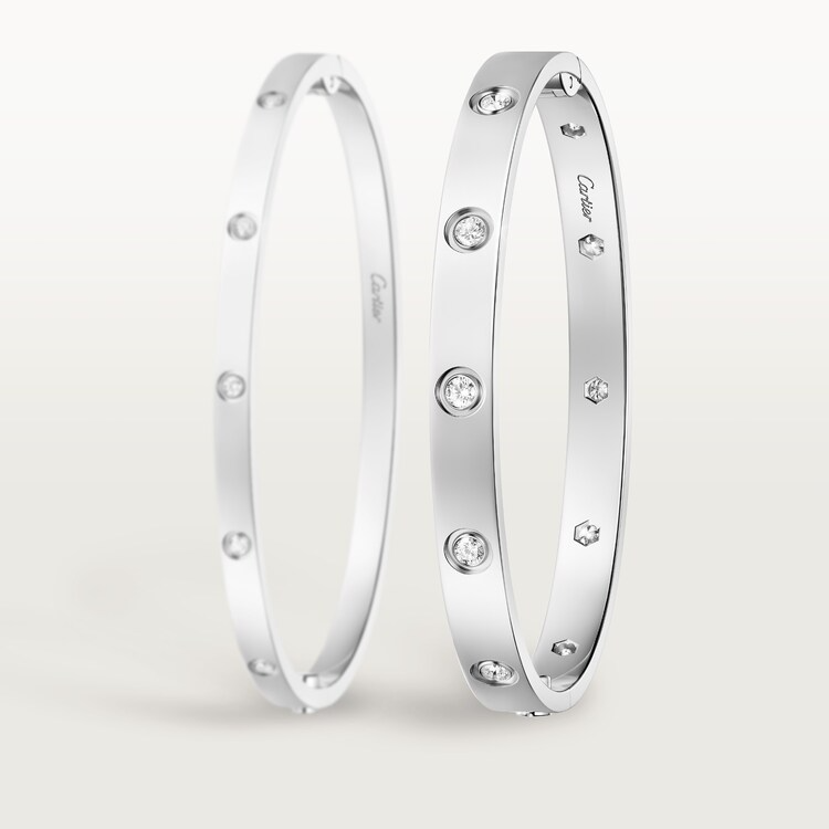 LOVE BRACELET, CLASSIC MODEL, 10 DIAMONDS & SKY-DWELLER OYSTER, 42 mm