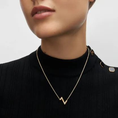 Volt Upside Down Pendant, Yellow Gold