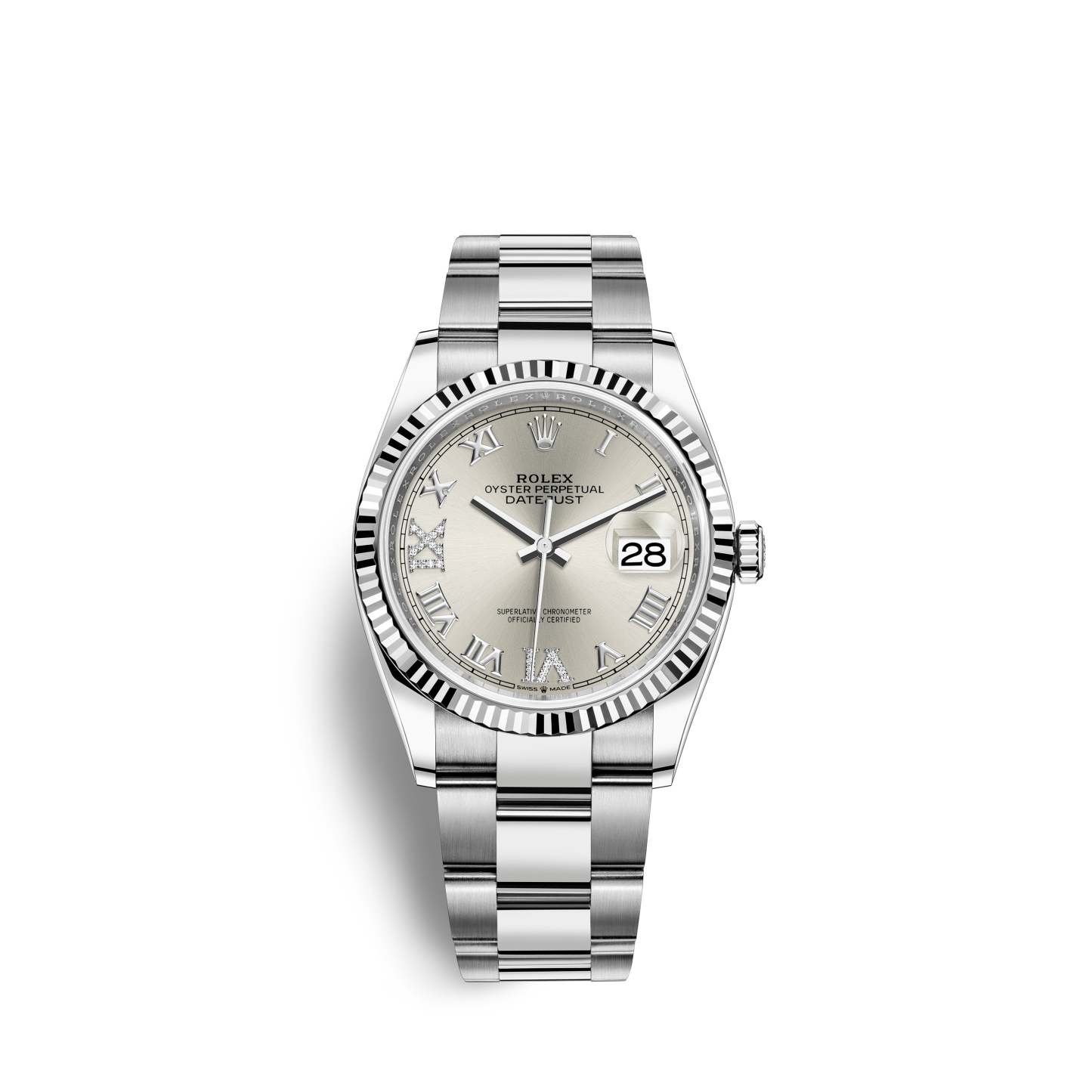 Datejust 36, Stainless Steel and 18k White Gold, 36mm, Ref# 126234-0030