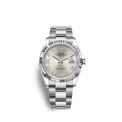 Datejust 36, Stainless Steel and 18k White Gold, 36mm, Ref# 126234-0030