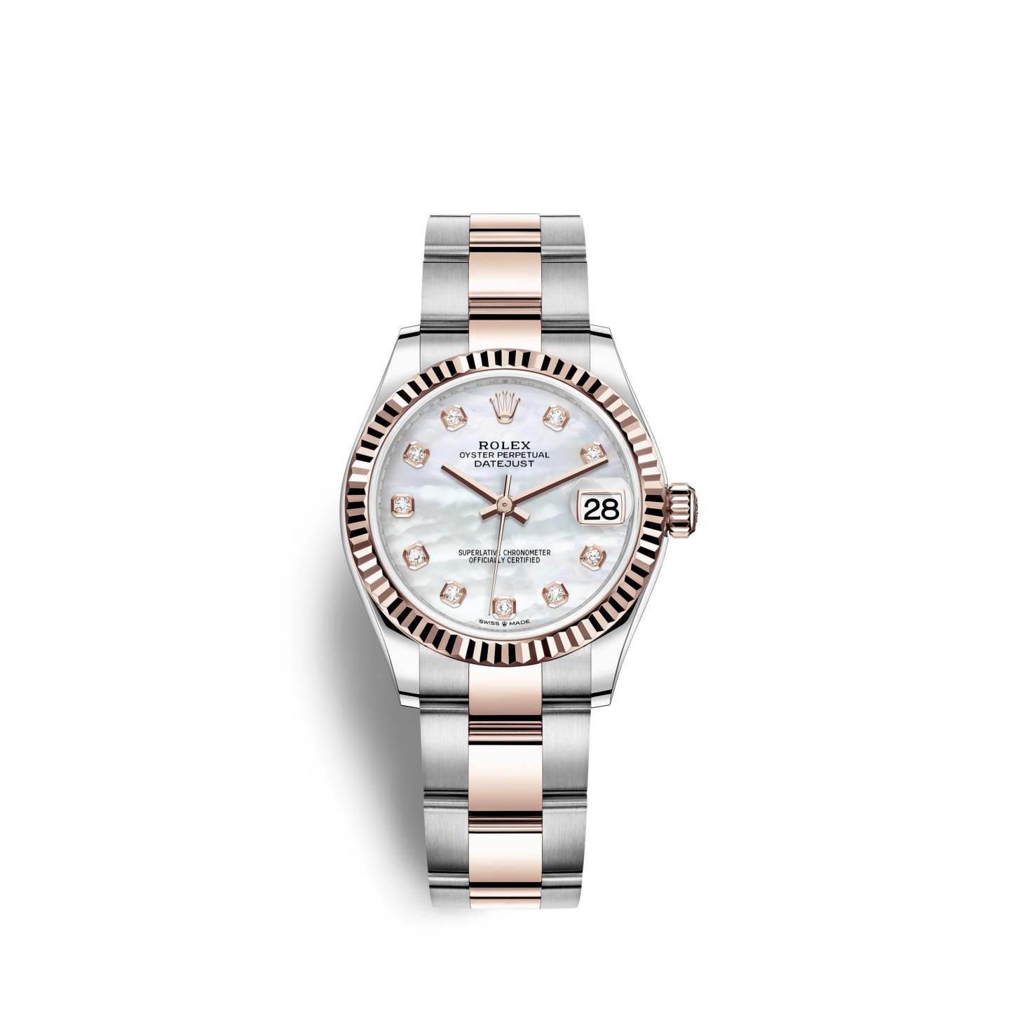 Datejust 31, Oystersteel and 18k Everose Gold, Ref#278271-0025