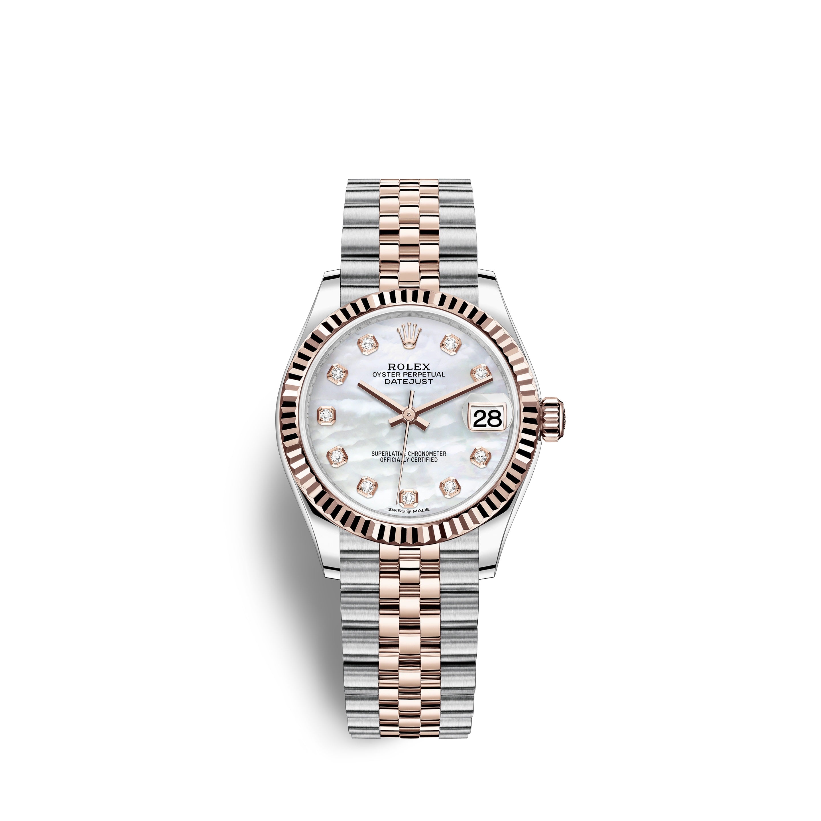 Datejust 31, Oystersteel and 18k Everose Gold, Ref#278271-0026
