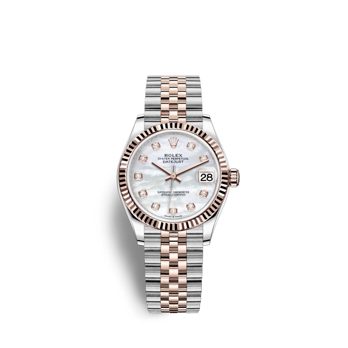 Datejust 31, Oystersteel and 18k Everose Gold, Ref#278271-0026