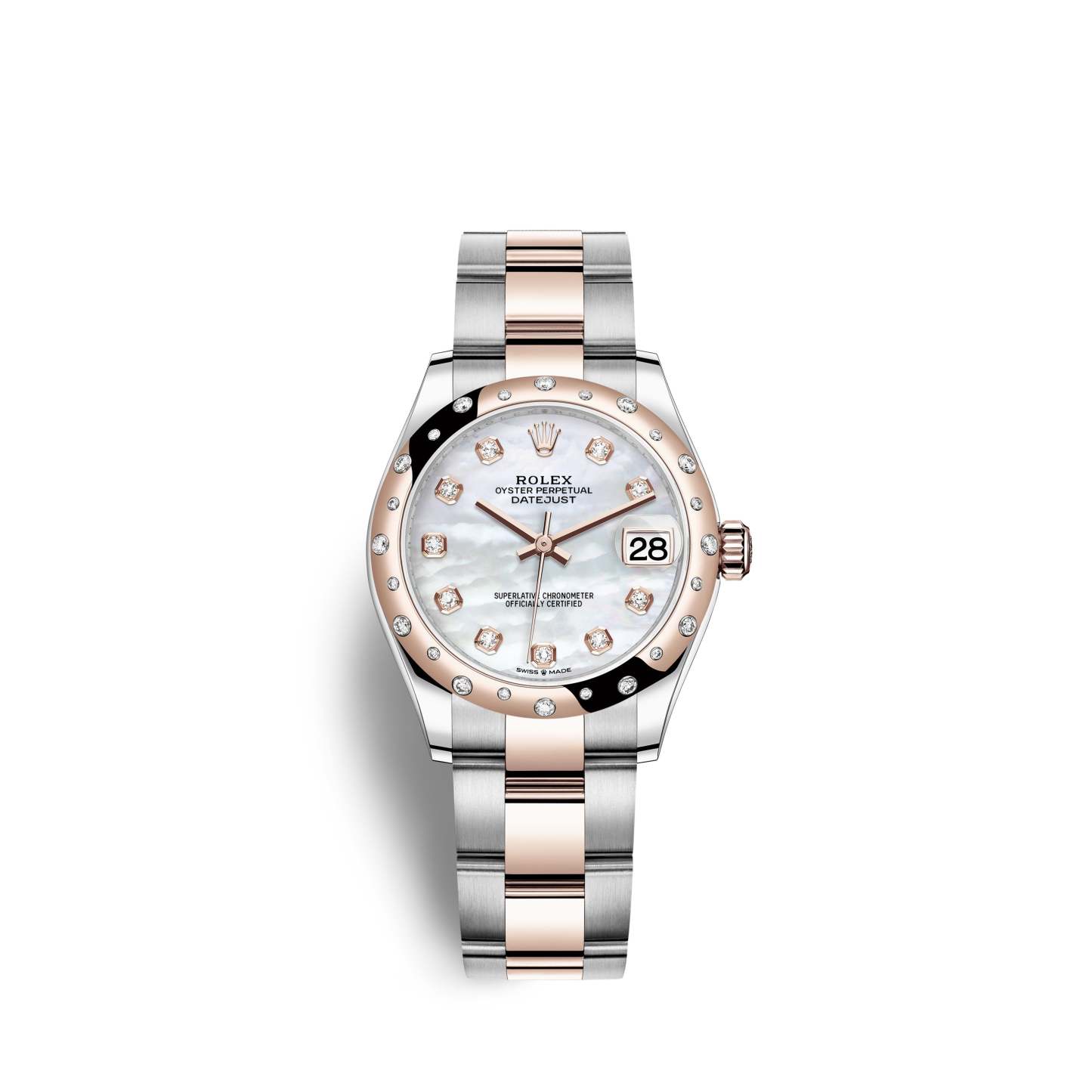  Datejust 31, Oystersteel, 18kt Everose Gold and diamonds, Ref# 278341RBR-0025