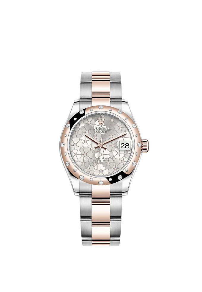 Datejust 31mm, Oystersteel and 18k Everose Gold with Diamonds, Ref# 278341rbr-0031