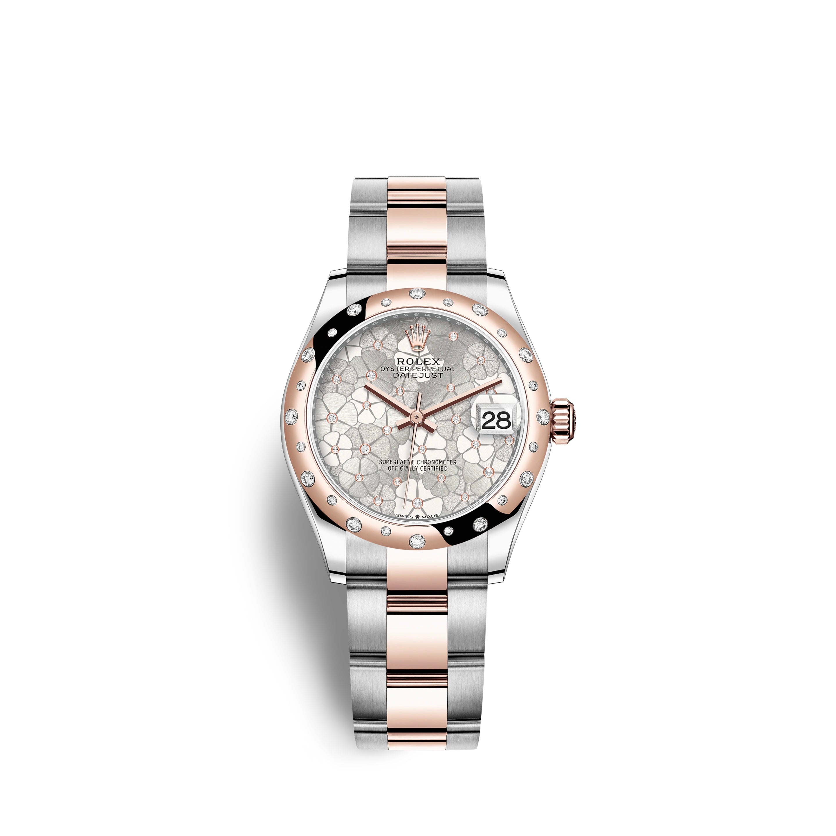 Datejust 31mm, Oystersteel and 18k Everose Gold with Diamonds, Ref# 278341rbr-0031