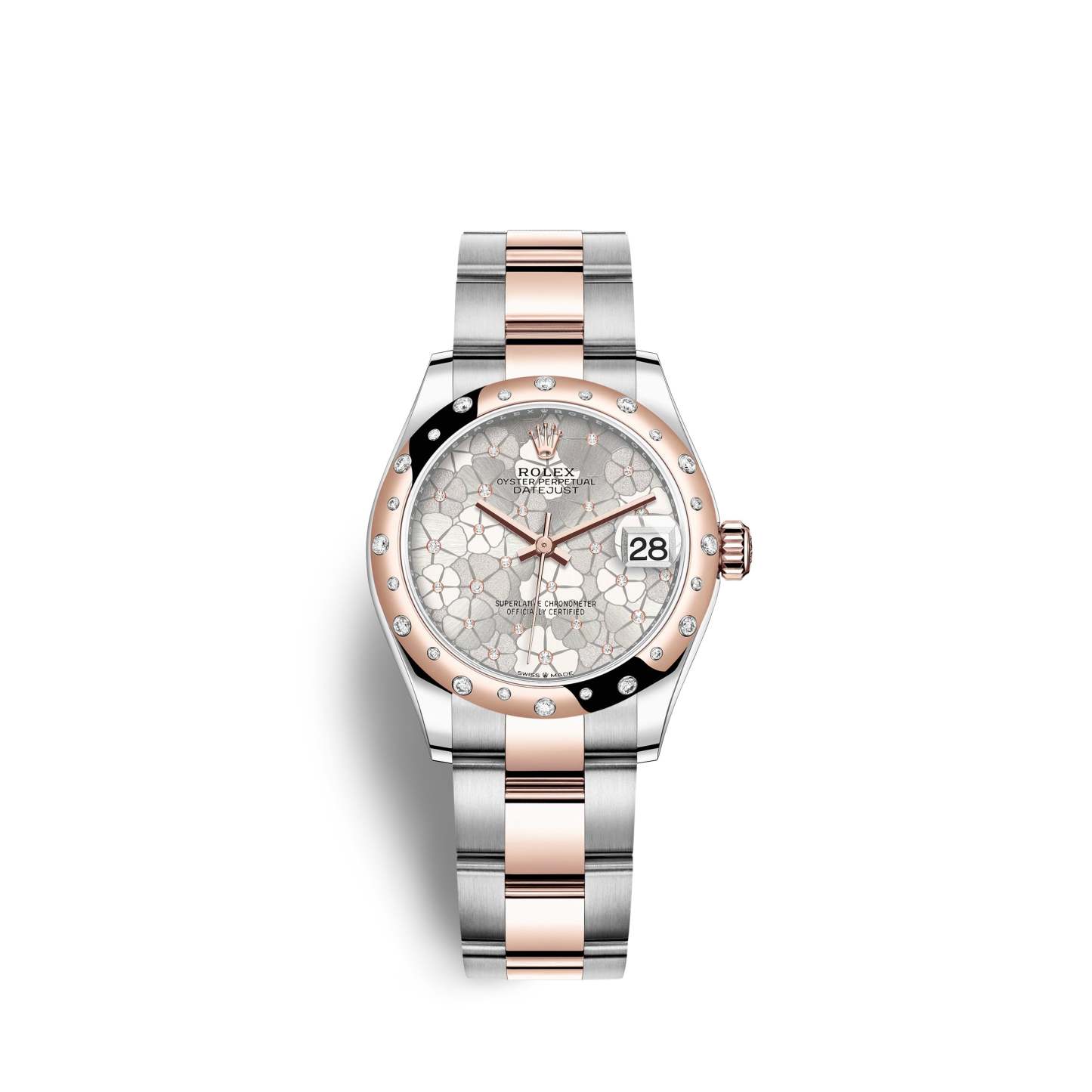 Datejust 31mm, Oystersteel and 18k Everose Gold with Diamonds, Ref# 278341rbr-0031