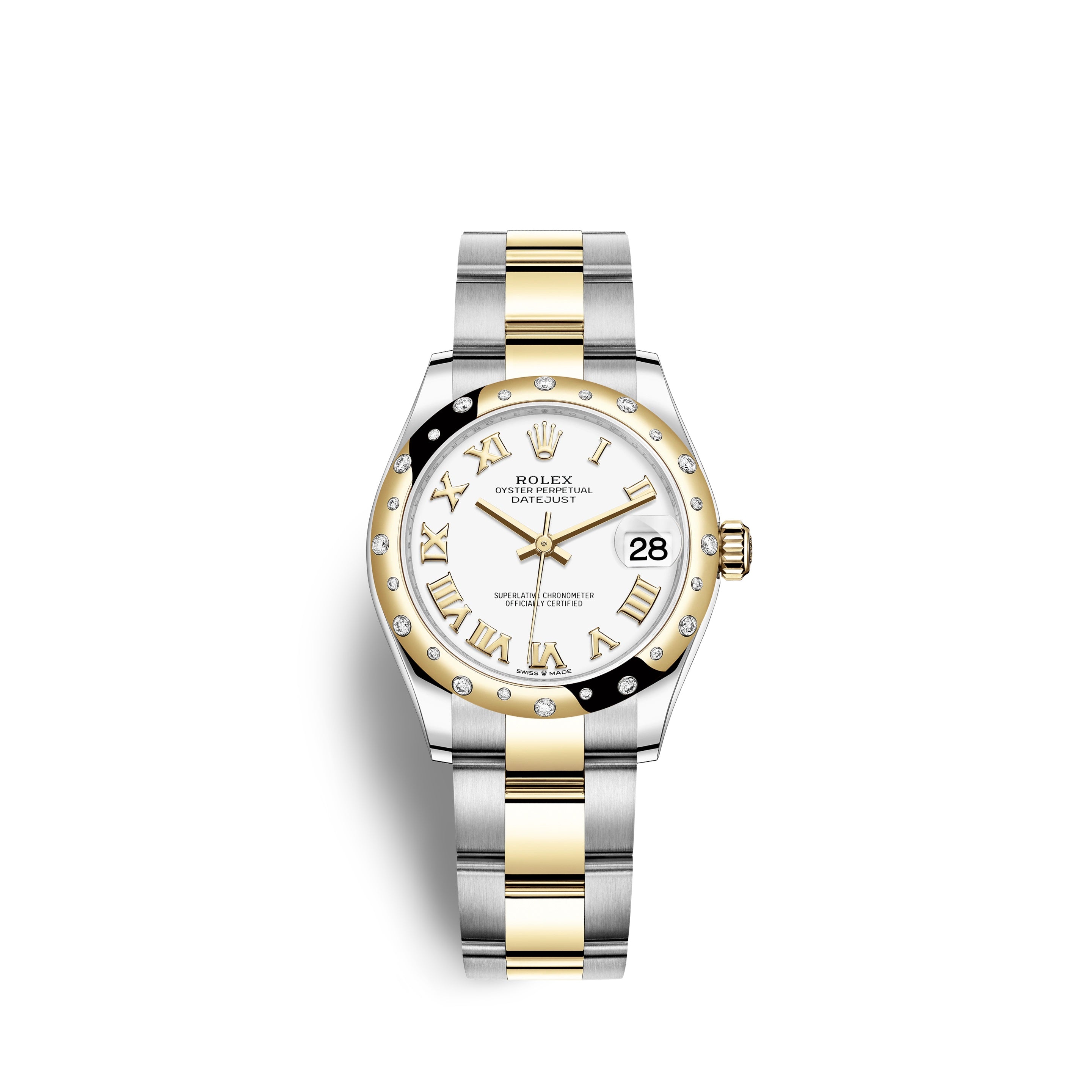 Datejust 31, Oystersteel, 18kt Yellow Gold and diamonds, Ref# 278343RBR-0001