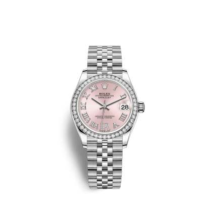 Datejust 31, Oystersteel, 18kt White Gold and diamonds, Ref# 278384RBR-0028