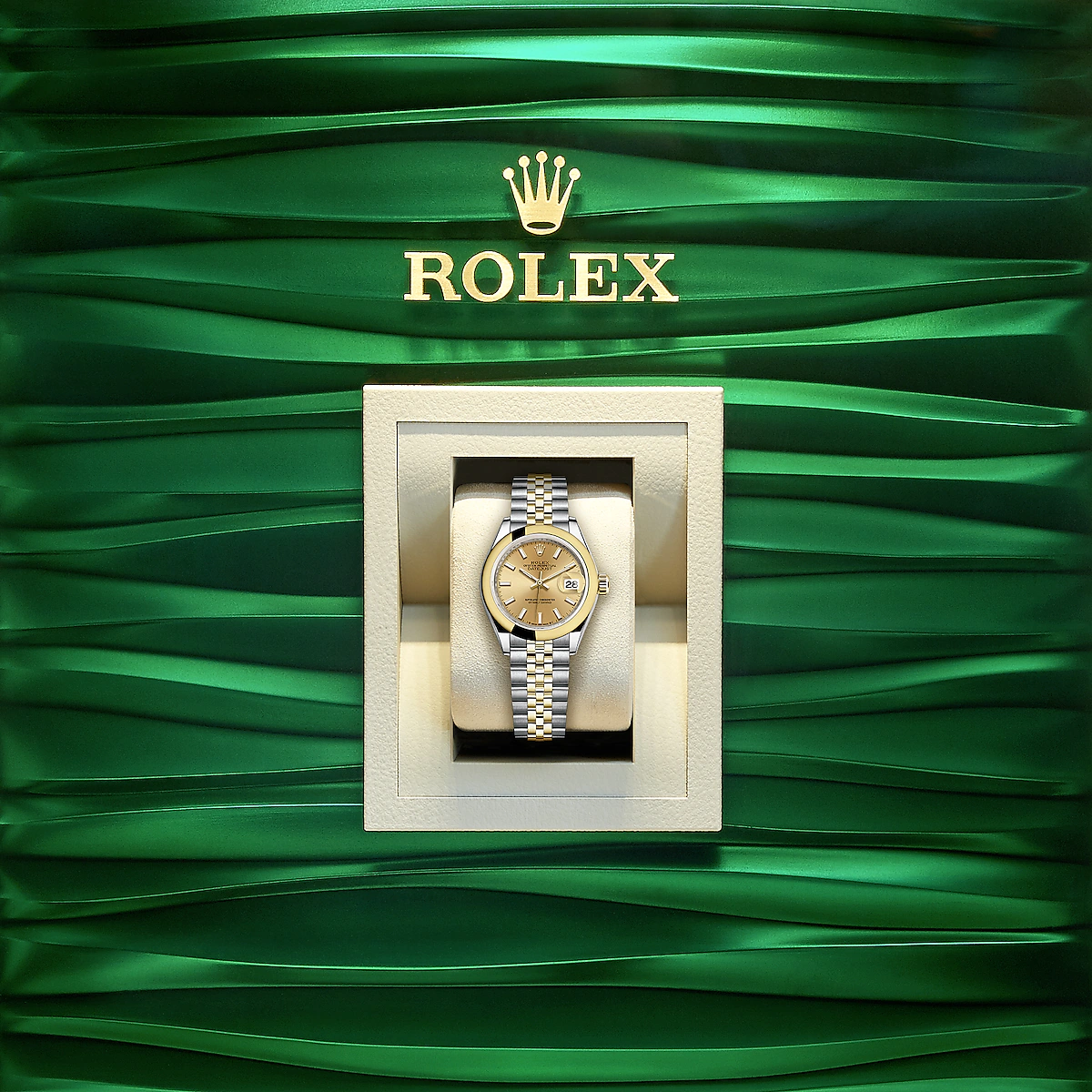 Lady-Datejust 28, Oystersteel and 18k Yellow Gold, Ref# 279163-0001