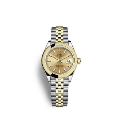 Lady-Datejust 28, Oystersteel and 18k Yellow Gold, Ref# 279163-0001