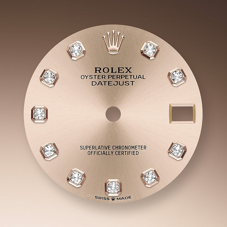Datejust 31, Oystersteel, 18kt Everose Gold and diamonds, Ref# 278341RBR-0024