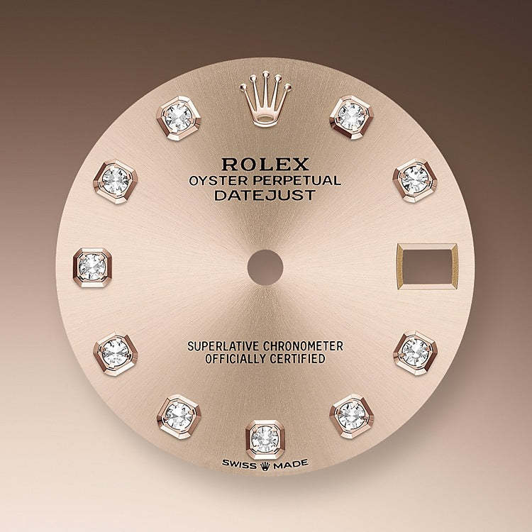Datejust 31, Oystersteel, 18kt Everose Gold and diamonds, Ref# 278341RBR-0024