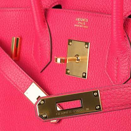 Birkin 30 Bag Rose Extreme Clemence Leather with Gold Hardware