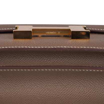 Constance Mini 18 Bag Etoupe Gold Hardware Epsom Leather