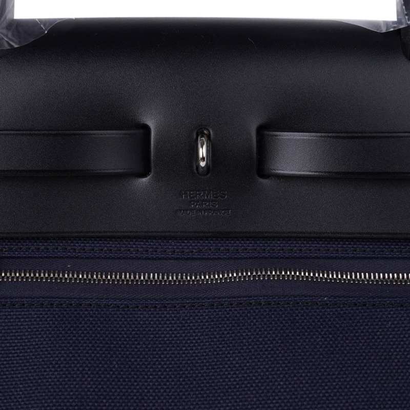 Herbag Zip Navy on Black 31 Militaire Canvas / Vache Hunter Leather