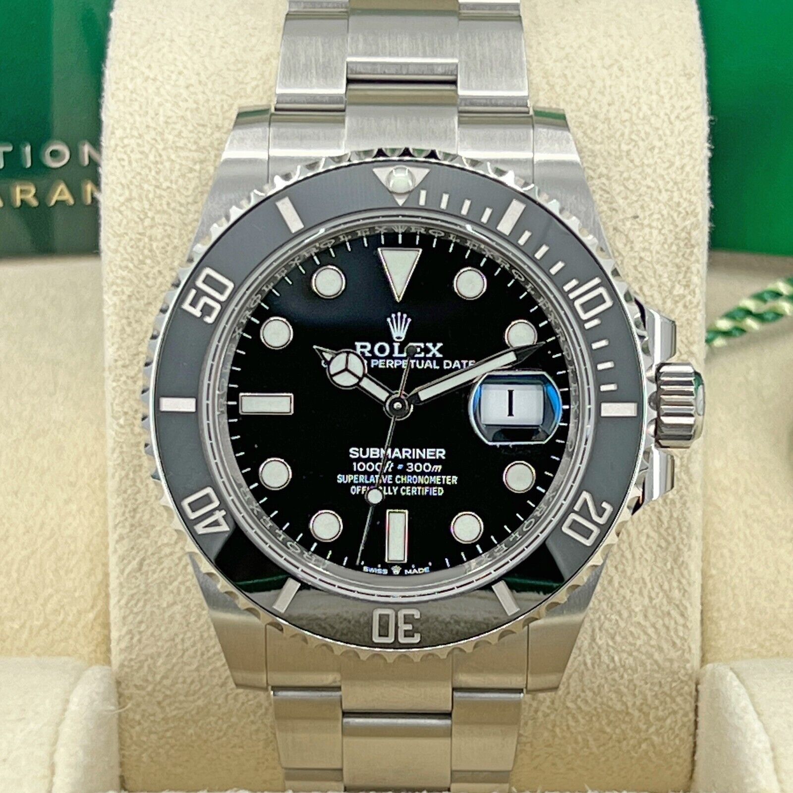 Submariner Date 41, Stainless Steel, Black Ceramic, Black dial, 41mm, Oyster, Ref# 126610ln-0001
