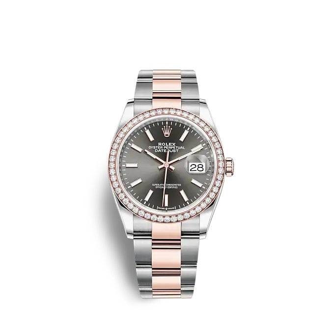 Datejust 36 Oystersteel and Everose gold Ref# 126281RBR-0002