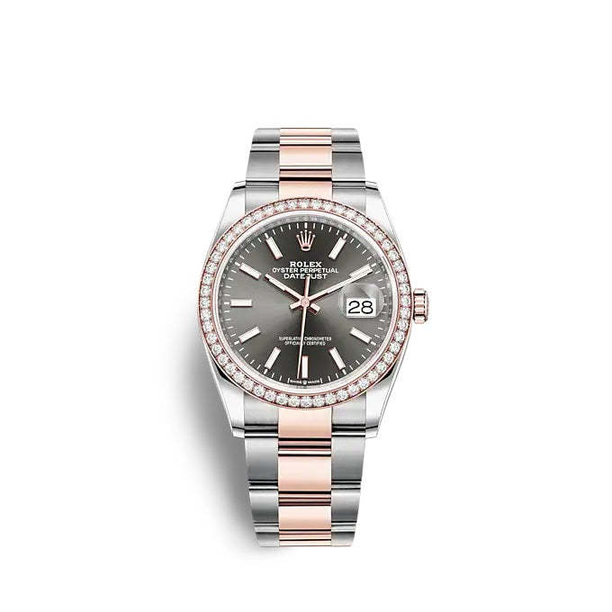 Datejust 36 Oystersteel and Everose gold Ref# 126281RBR-0002